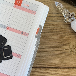 Reusable Index Clips for planners and journals, Paper index tabs, index dividers, Easy to Organize your planners and journals