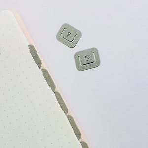 Clipes de índice reutilizáveis para planejadores e diários, guias de índice de papel, fácil de organizar seus planejadores e diários - nova versão-
