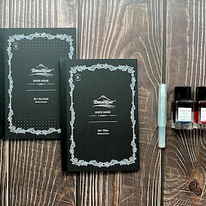 Tomoe River 68 gsm notitieboek - Nieuw Sanzen Tomoe River, perfect voor vulpennen, B6-dagboek, 5 mm stippenraster / gewoon, wit papier