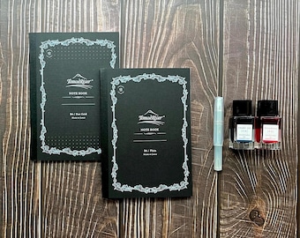 Tomoe River 68 gsm Notebook -  New Sanzen Tomoe River, Perfect for fountain pens, B6 journal, 5mm Dot Grid / Plain, White Paper