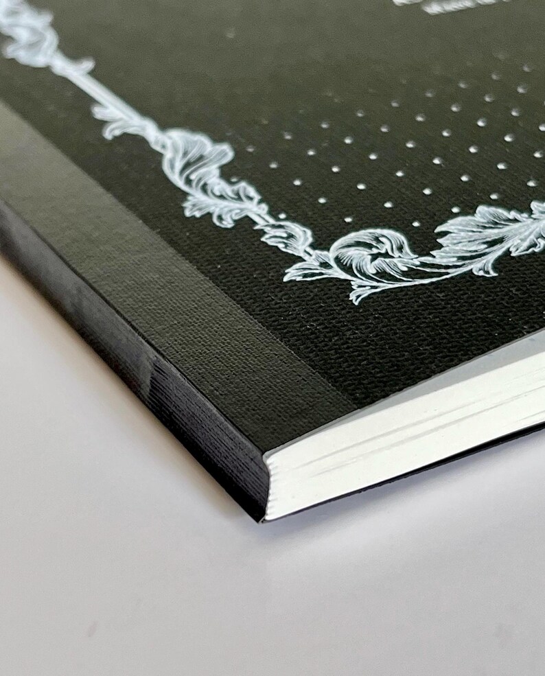 Tomoe River Notebook,  close up of binding, A5 Dot Grid, 68 gsm, Made in Japan