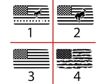 American Flag Pre Cut Ford Big Bronco 2 or 4 Doors Window Decal for 2021+