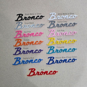 Classic 3D Raised Emblem Fender Letters for Bronco (Sold as a Pair)