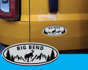 Big Bend Ford Bronco Full or Sport Oval Emblem Badge Tailgate Door Replacement