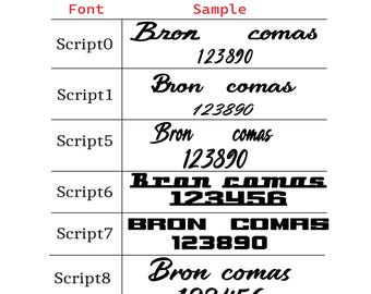 Custom Script 3D Raised Letters for any vehicle (Sold as a Pair)