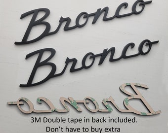 Classic Bronco 3D Raised Emblem Badge Letters (Sold as a Pair)