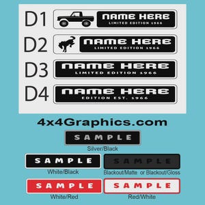 Custom Name Limited Edition 1966 Block Emblem Badge #32642