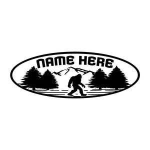 Sasquatch Personalized Custom Name Full or Sport Oval Emblem Badge Tailgate Door Replacement 32500