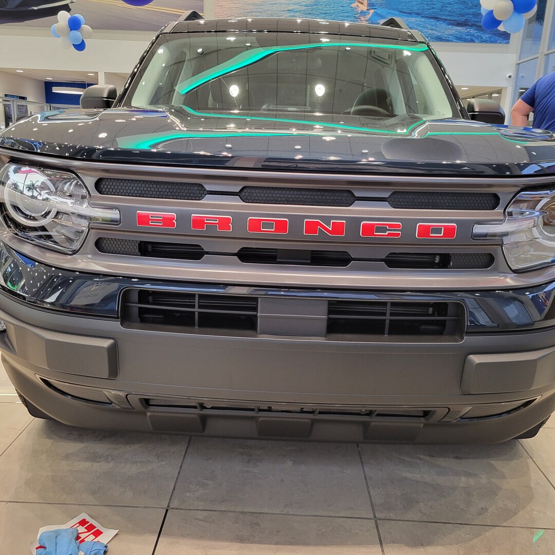 Ford Bronco Sport Vinyl Letters Overlay Decal for 2021 Front Etsy