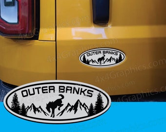 Outer Banks Ford Bronco Full or Sport Oval Emblem Badge Tailgate Door Replacement.