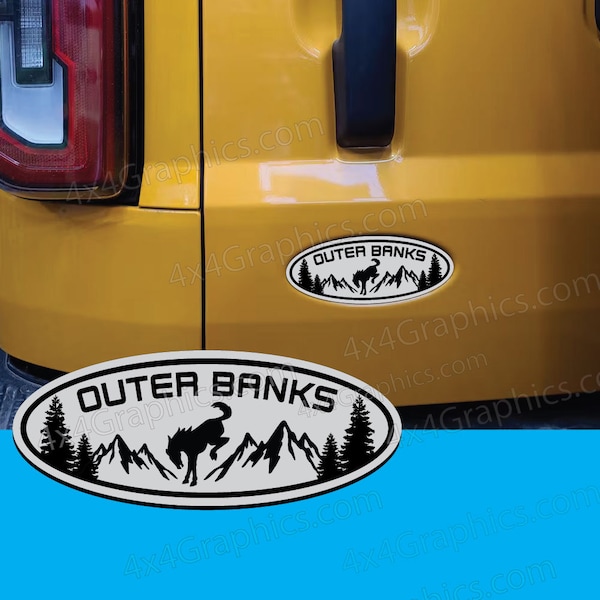 Outer Banks Ford Bronco Full or Sport Oval Emblem Badge Tailgate Door Replacement.