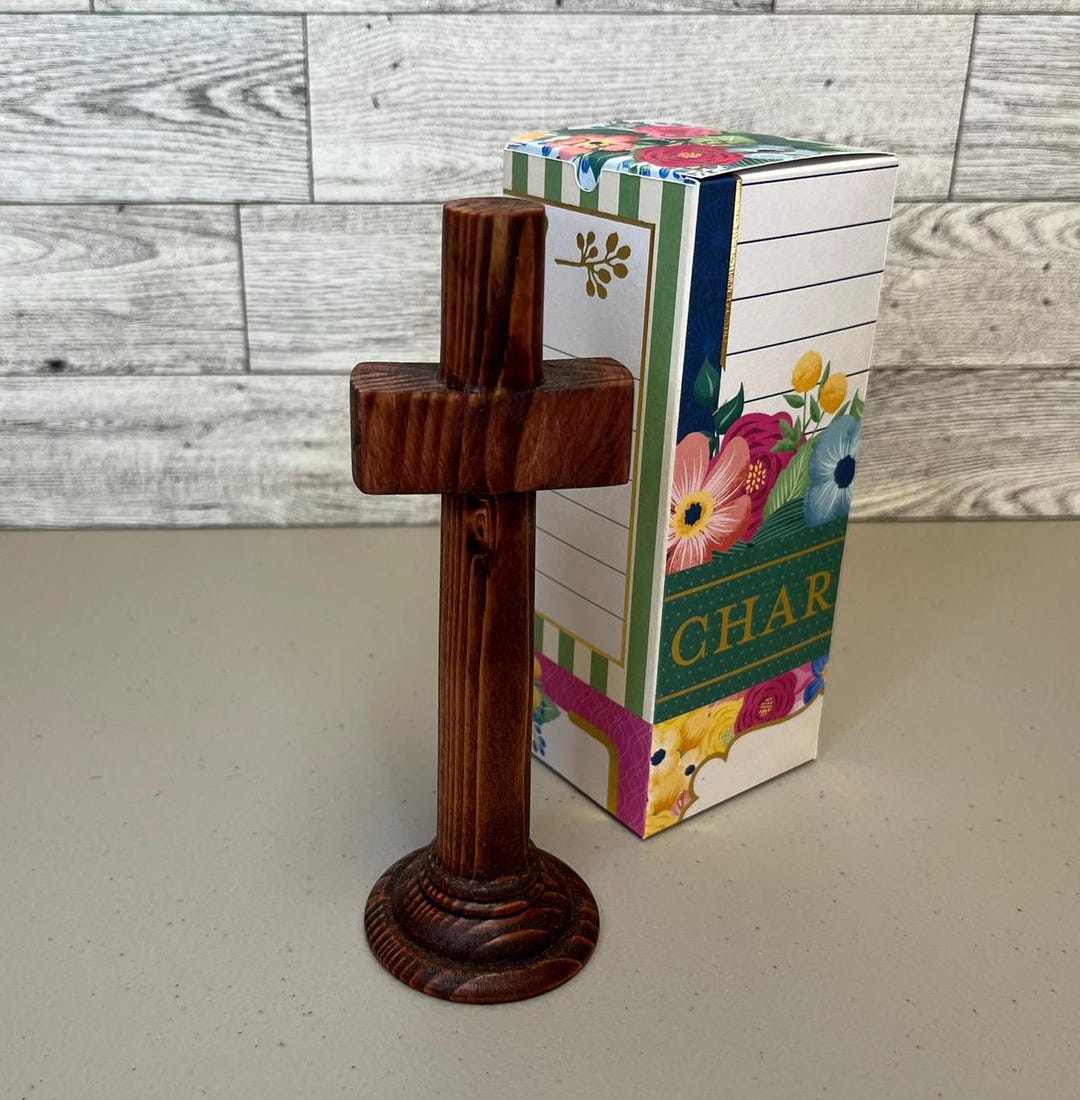 Standing Wooden Cross, Hand-turned Cross, Cross, Religious Gift, Made ...