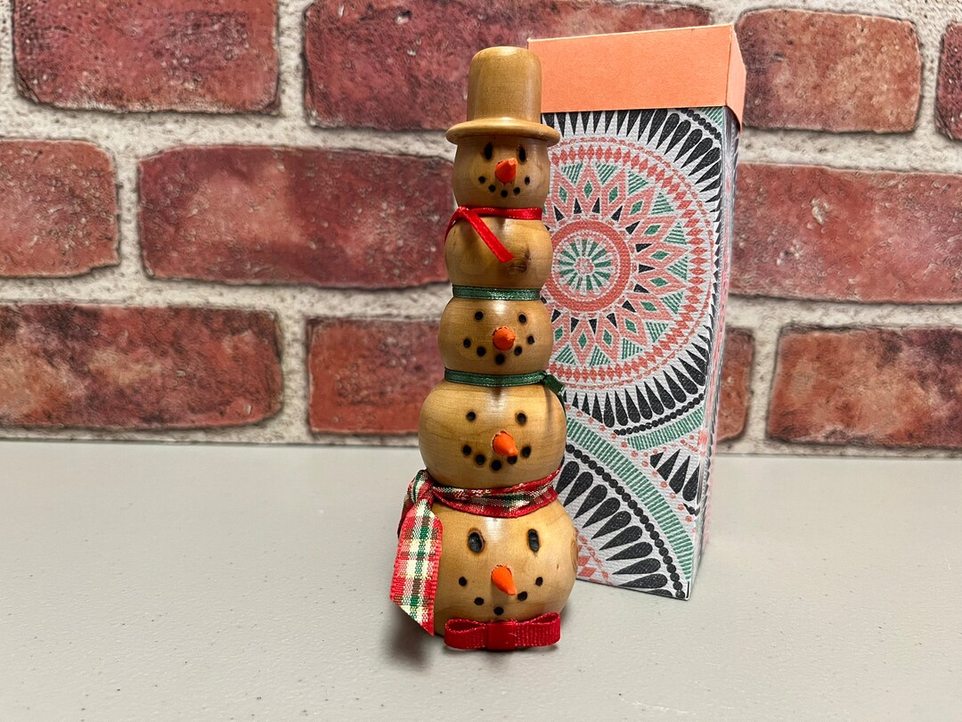 Snowman Handcrafted Hardwood, Wooden Snowman, Handcrafted Snowman, Fall ...