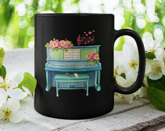 piano mug, piano gift, piano teacher gift, piano gifts, piano coffee mug, piano gifts for kids, piano student gifts, music teacher mug