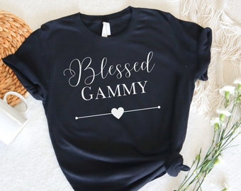 gammy tee shirt, blessed gammy tshirt, grandma shirt, gift for gammy, gammy gift, gammy, gammy gifts, gift for grandma, great grandma gift