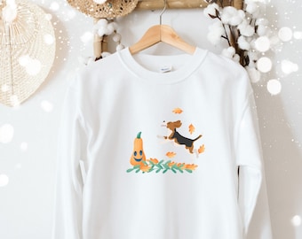 Halloween beagle mom sweatshirt, beagle dog sweater, beagle dog mom, crewneck for women, dog lover, dog pumpkin, gift for beagle dog mom
