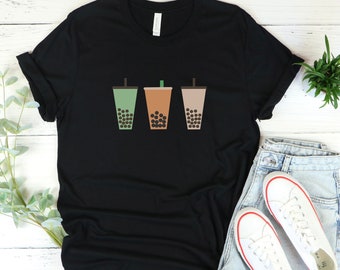 camisa de té de boba, camisa de amante de boba, camisas de boba, linda camisa de té, té de burbujas de boba, regalo de amante de boba, taza de té de boba, regalo de amante del té regalo de amante del té
