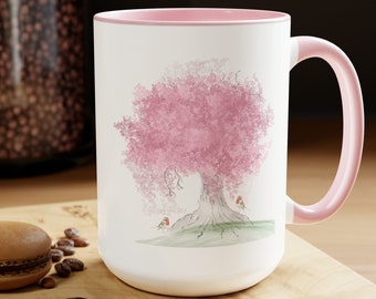 cherry blossom mug, Sakura mug, Sakura gift, Sakura coffee mug, spring coffee mug, Japanese mug, cute mug, ceramic mug, cherry blossom tree