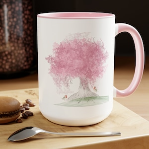 cherry blossom mug, Sakura mug, Sakura gift, Sakura coffee mug, spring coffee mug, Japanese mug, cute mug, ceramic mug, cherry blossom tree