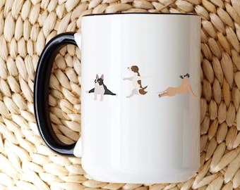 yoga dog mug, yoga coffee mug, coffee lover, dog yoga pose, cute yoga dog, dogs doing yoga, pug mom, dog mama mug, yoga lover, animal lover