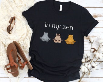 cat yoga shirt, cats shirt, animal yoga, yoga meditation shirt, cute yoga shirt, yoga lover shirt, yoga zen, cute cat shirt, cat yoga tee