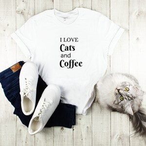 coffee shirt, cat shirt, gift for coffee lovers, cat lover shirt, cute cat shirt, cat gift, cat lover tshirt, funny cat shirt, coffee lover