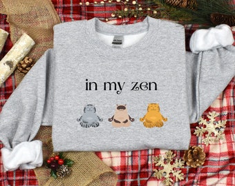cat yoga sweatshirt, self care sweatshirt, funny cat sweatshirt, kind sweatshirt, yoga lover, cat mom hoodie, homebody sweatshirt, zen shirt