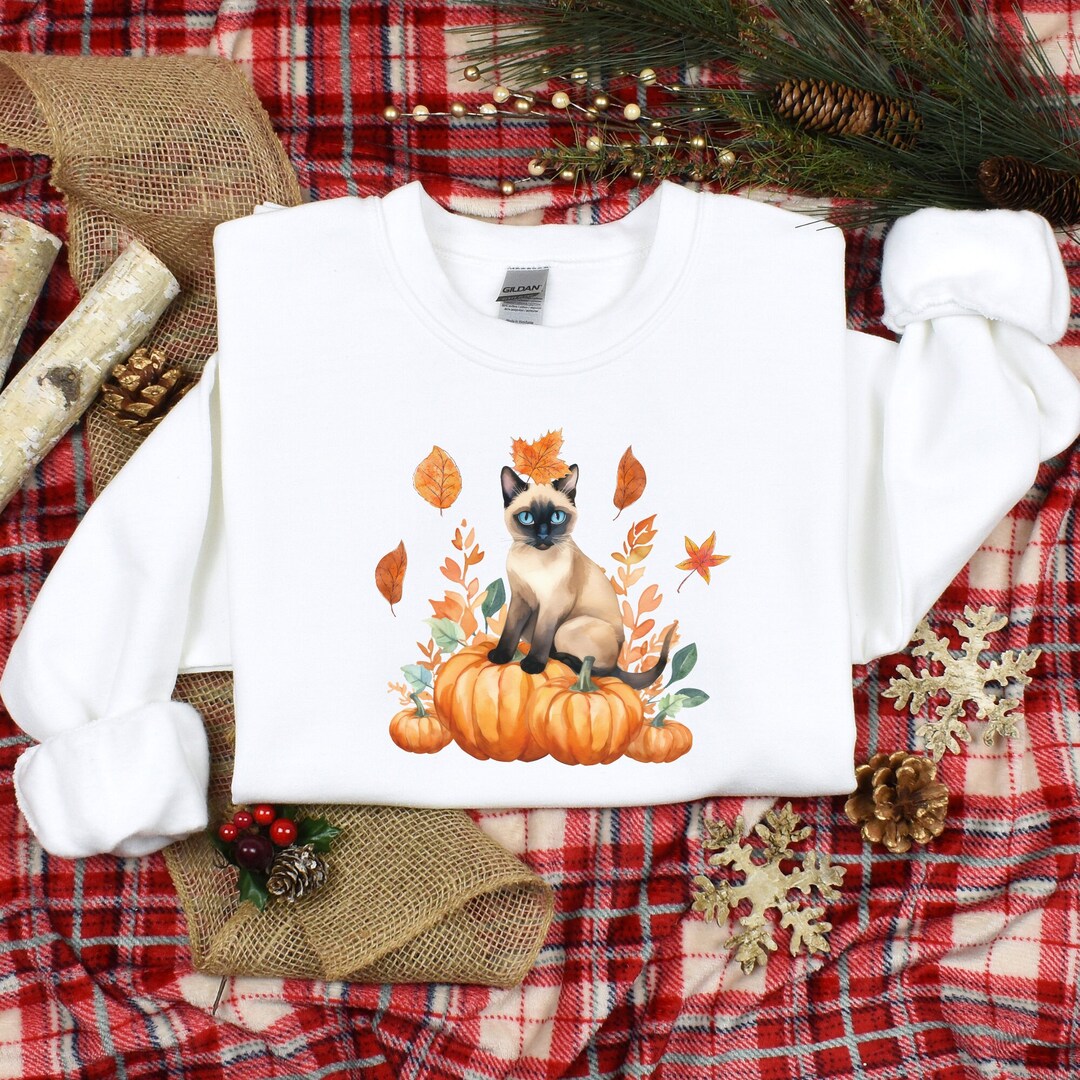 Siamese Cat Sweatshirt, Siamese Cat Mom Gift, Siamese Cat Sweater
