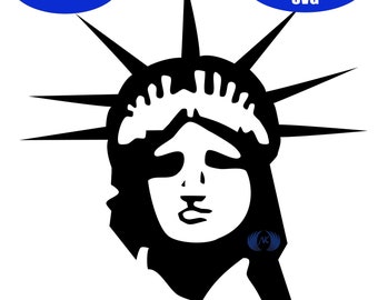 New York Statue of Liberty Head SVG, PDF, Adobe Illustrator & PNG Digital Download Only