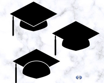 Design 3, Graduate Hat for High School or College SVG, PNG and Studio3 Files Download Only