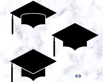 Design 2, Graduate Hat for High School or College SVG, PNG and Studio3 Files Download Only