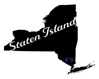 Staten Island New York State SVG, PDF, Adobe Illustrator & PNG Digital Download Only