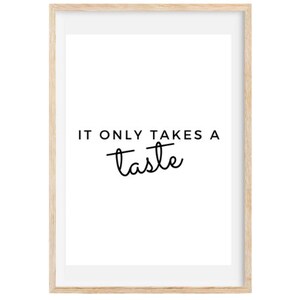 It Only Takes A Taste, Waitress, Broadway, Musical Theater, Printable Theater Art, Musical Lyrics Poster, Theater Fan, *INSTANT DOWNLOAD*