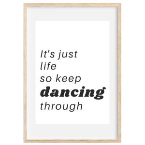 Keep Dancing Through, Wicked, Broadway, Musical Theater Gift, Printable Wall Art Present, Lyric Poster, Broadway Quote *INSTANT DOWNLOAD*