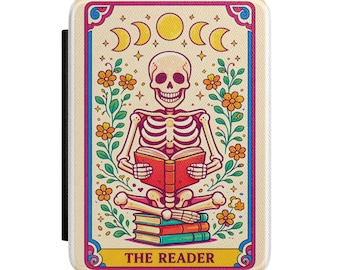 Tarot Skeleton Reader Kindle Case | The Reader Bookish Cover