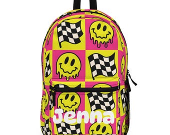 CUSTOMIZABLE Smiley Face Colorful Backpack