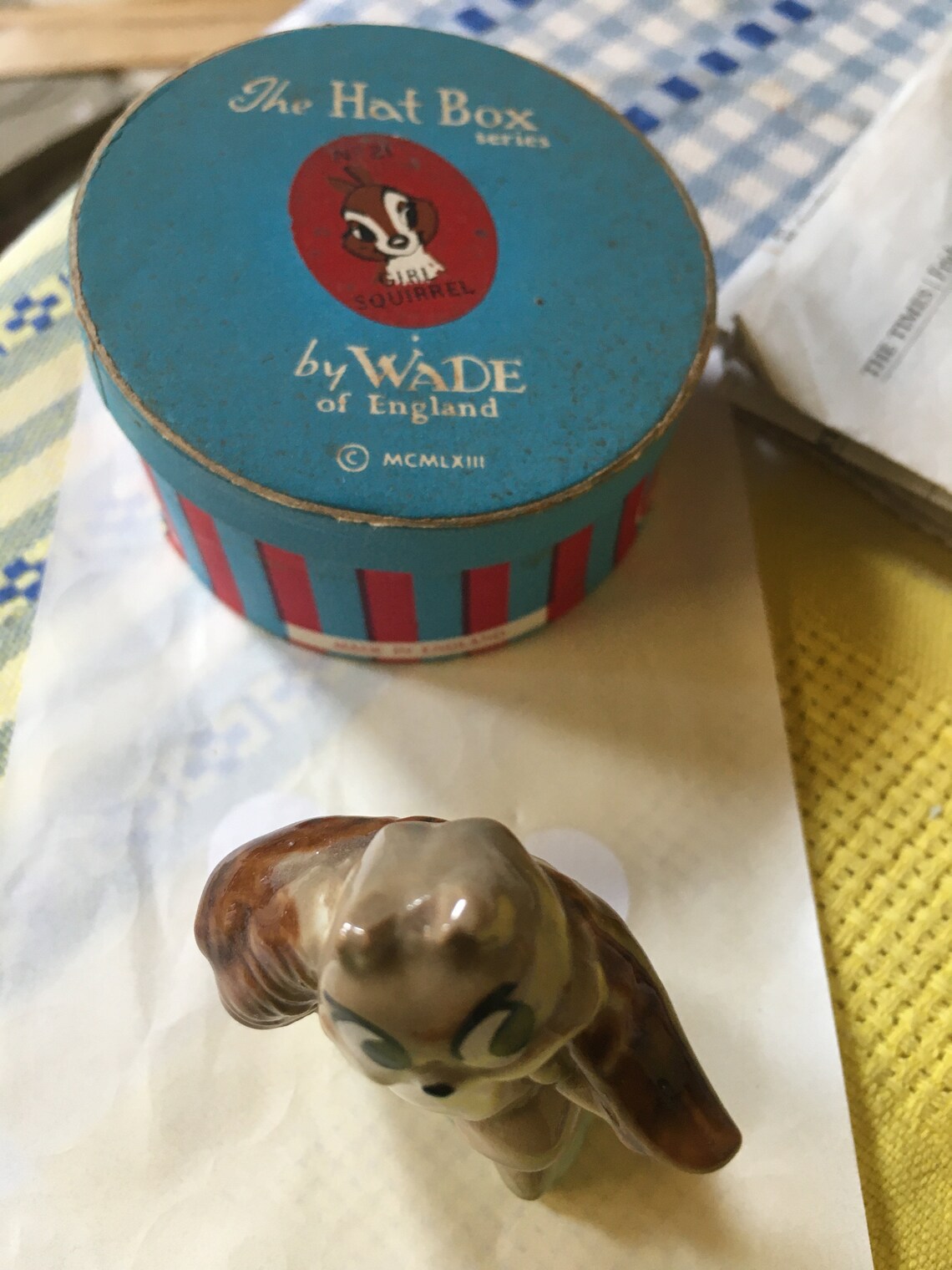Very Rare WADE Disney hat box girl as squirrel Etsy