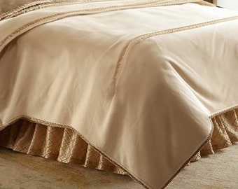 Faux Silk Diamond Pintucked 18" Drop Bed Skirt/dust Ruffles as Custom Made Bedding Accessories