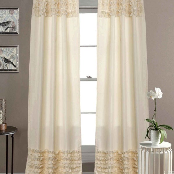 Top and Bottom Rod Pocket Curtains Etsy