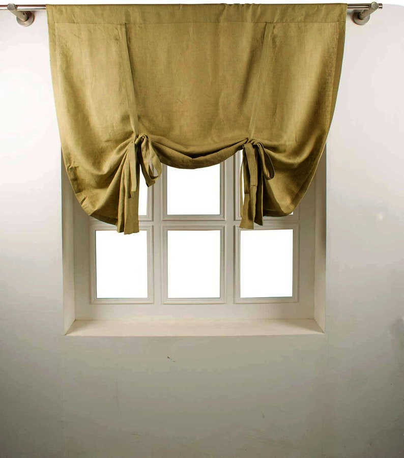 100 Linen Medium Wieghted Fabric Roll up Window Balloon Shades