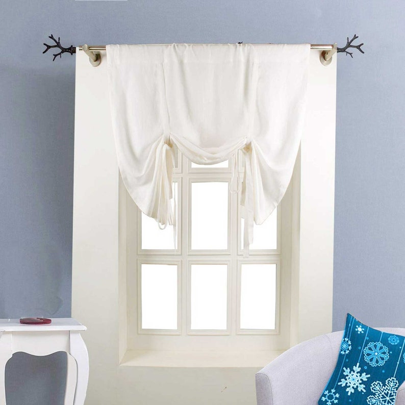 100 Linen Medium Wieghted Fabric Roll up Window Balloon Shades