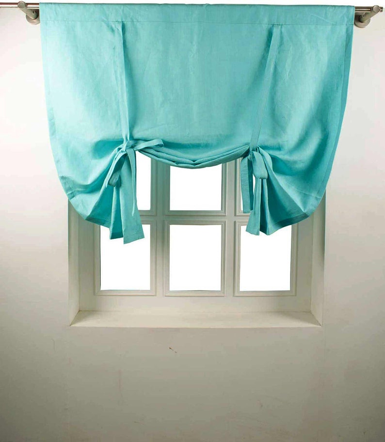 100 Linen Medium Wieghted Fabric Roll up Window Balloon Shades