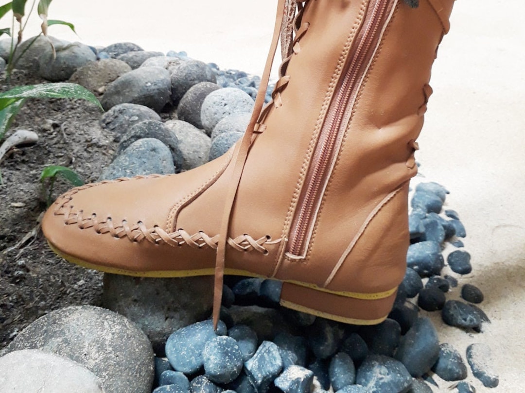 genuine leather ankle boots