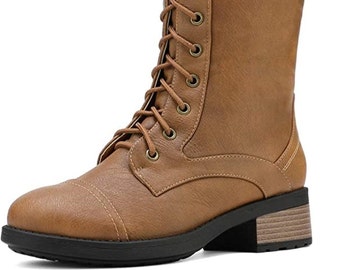 Bottes femme, Bottes hautes, Bottes à lacets, Bottes en cuir, Bottes noires, Bottes faites main 100 % cuir
