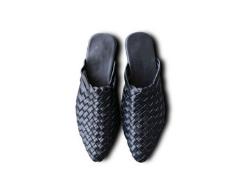 Sandalias de cuero tejidas a mano, sandalias de cuero tejidas, sandalias de cuero hechas a mano