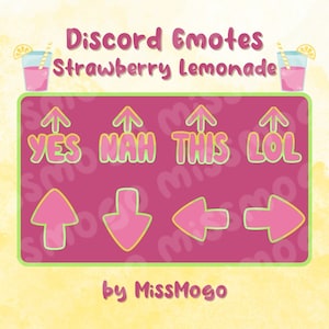 Discord Reactions and Emotes | Color: Strawberry Lemonade