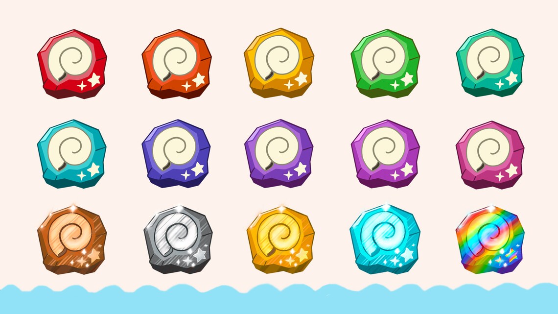 ACNH Fossil Subscriber/membership Badges for Twitch or Youtube Etsy