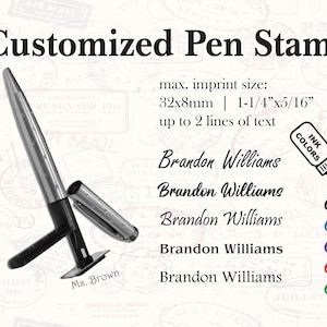 Penstempel. Gratis verzending. Schrijver stempel. Gepersonaliseerde penstempel. Naamstempel. Geweldig cadeau. Gepersonaliseerde penstempel.