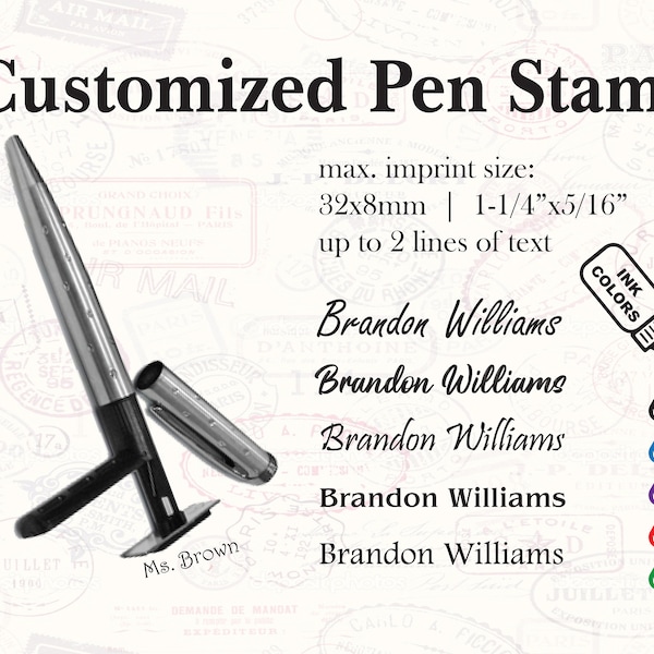 Custom Name Stamp Etsy