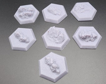 BattleTech/MechWarrior Rough stone Hex Bases